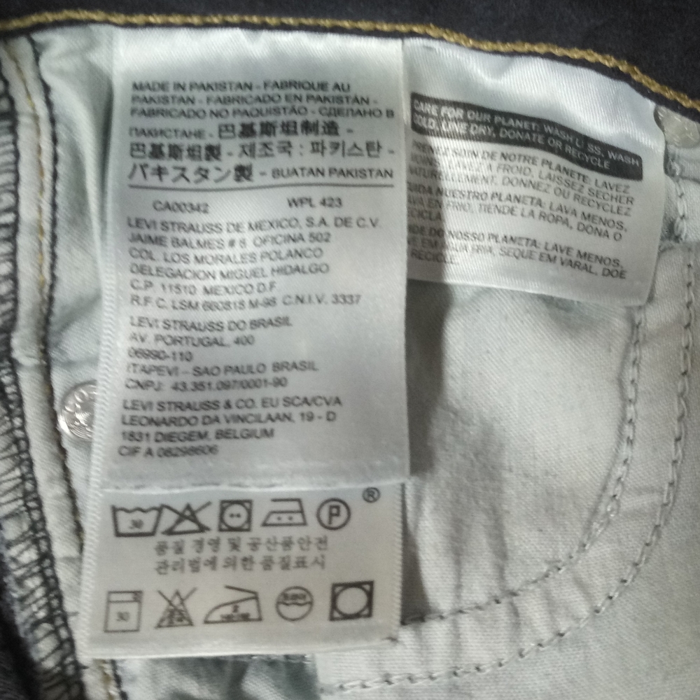 Levi’s 721 High Rise Dark Wash Skinny Jeans Size 25 - Picture 8 of 10